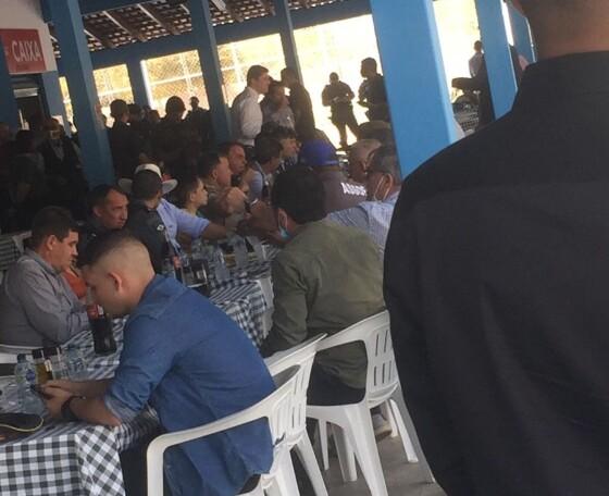 O almoço aconteceu na Associação dos Sargentos, Subtenentes, Oficiais Administrativos e Especialistas Ativos e Inativos 