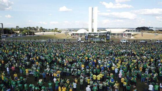 Mato-grossenses se manifestaram em Brasília, em defesa a Bolsonaro, no mês de maio