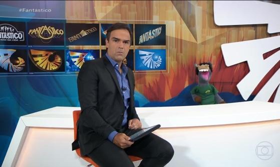 Tadeu e o cavalinho do Cuiabá no Fantástico
