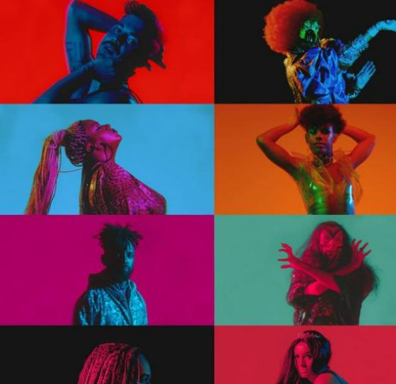 Montagem com trechos do clipe Etérea, de Criolo