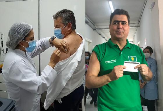 Governador e prefeito se vacinaram nesta quarta-feira (8)
