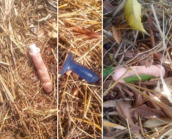 penis de borracha em sorriso