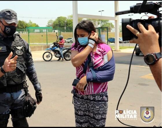 A soldado da Polícia Militar Laura Almeida Rissato
