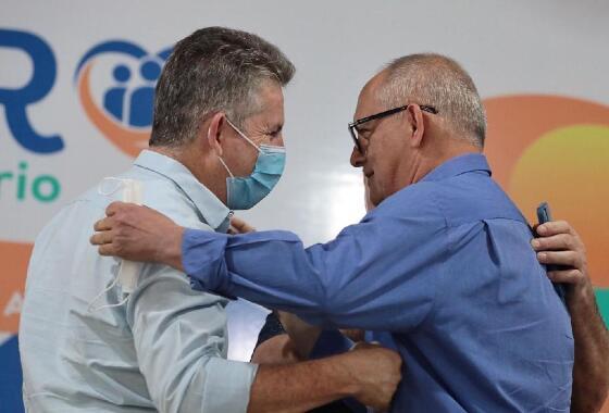 Governador Mauro Mendes e prefeito José Carlos do Pátio 