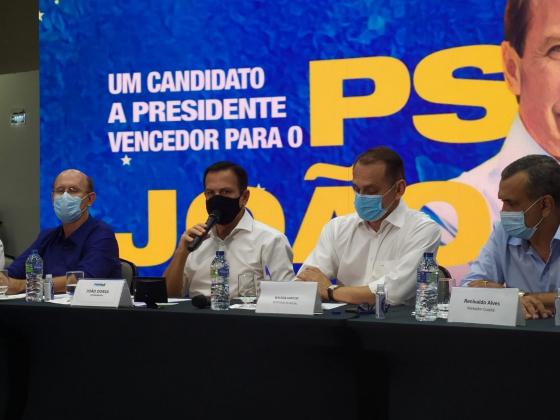 João Dória esteve em Cuiabá na noite desta sexta-feira (24).