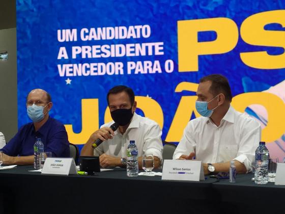 Doria esteve em Cuiabá buscando apoio político.