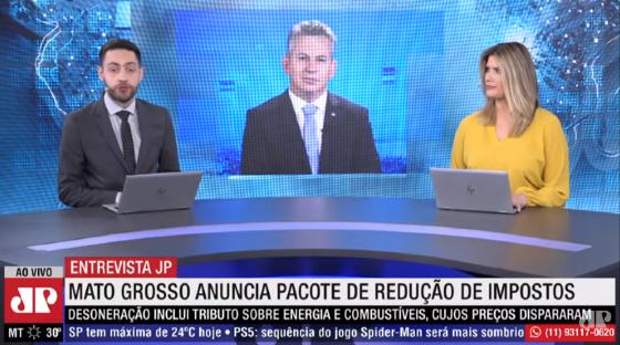Mauro Mendes concedeu entrevista nesta quinta-feira (30)