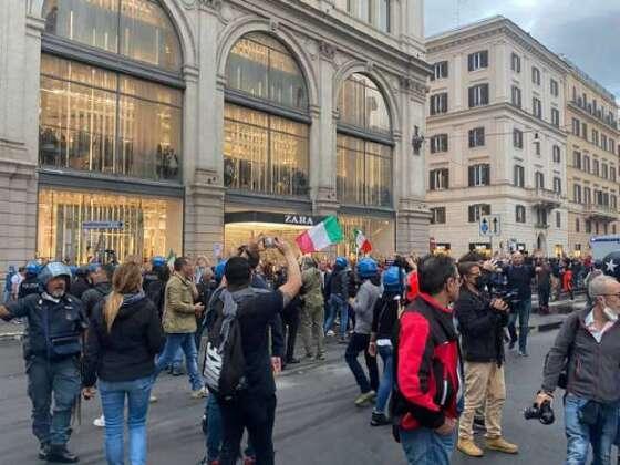 Protesto ocorreu em Roma