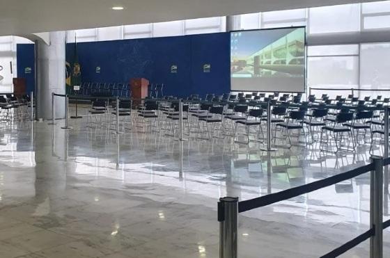 Local de cerimônia, no Palácio do Planalto