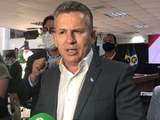 O governador Mauro Mendes diz que não negocia com servidores em greve