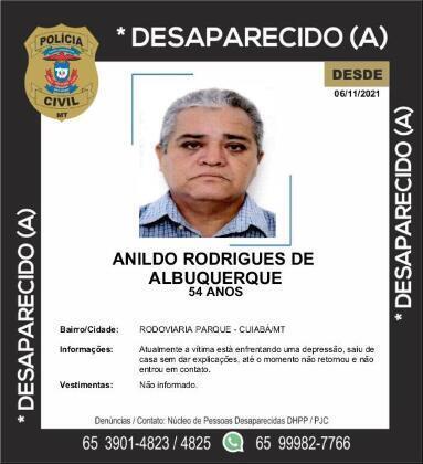 Anildo estava desaparecido desde o último domingo 