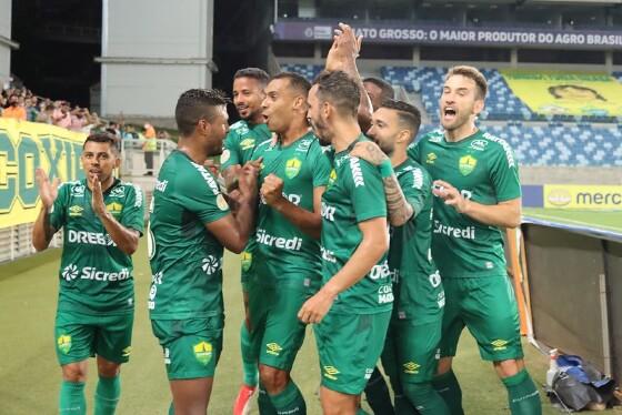 Comemoração do gol da equipe durante o Campeonato Brasileiro 