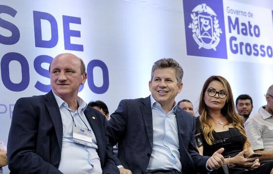 Governador Mauro Mendes (DEM) participou de evento de Neri em Rondonópolis