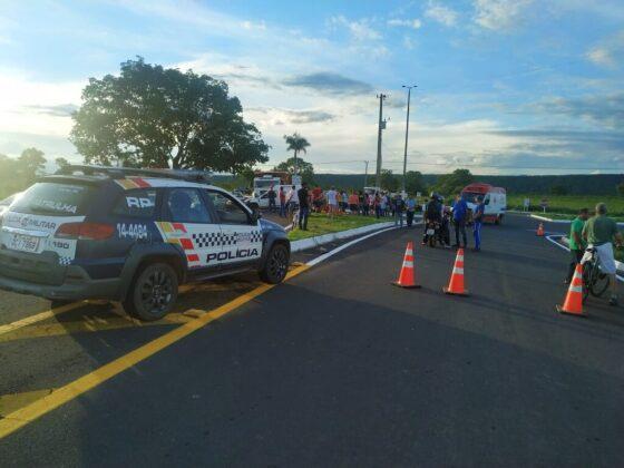 Acidente aconteceu no trevo que dá acesso à cidade de Alto Paraguai