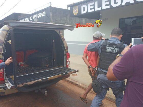 Homem foi preso e encaminhado para a delegacia de Juara