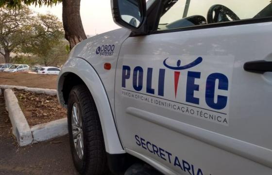 O local foi isolado para os trabalhos da Perícia Oficial e Identificação Técnica (Politec).