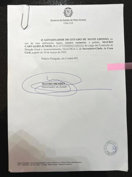 exonera&ccedil;&atilde;o mauro carvalho