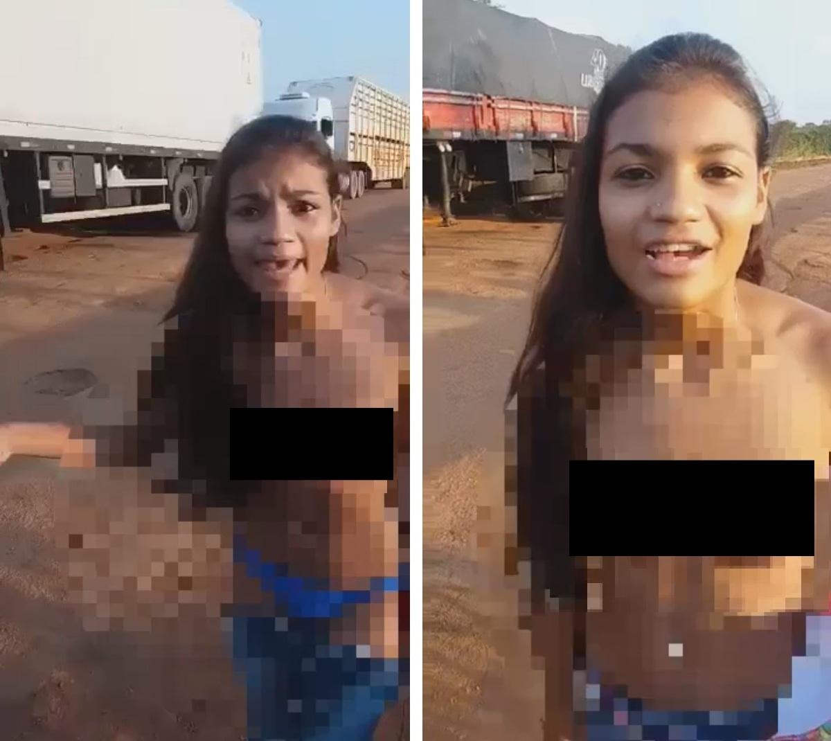 Pré-candidata pelo PT em MT já protestou nua contra buracos na estrada |  ReporterMT - Mato Grosso em um clique