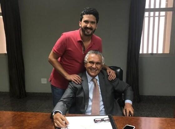 Governador Caiado e o filho Ronaldo
