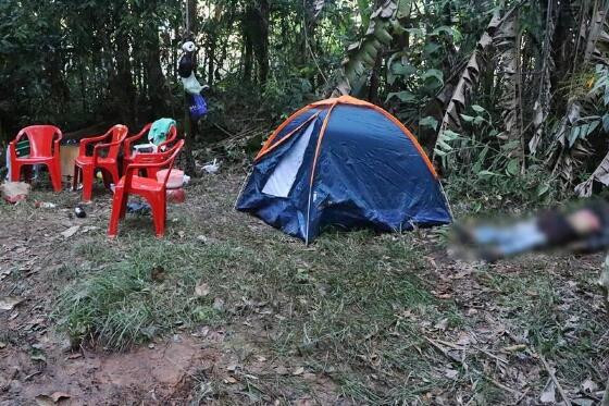 O bandido não resistiu aos ferimentos e morreu no local