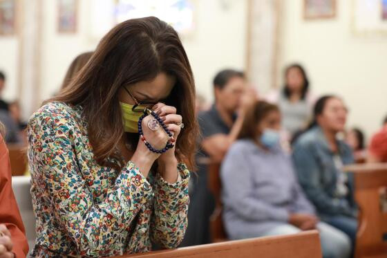 Virginia Mendes voltou à capeta Santa Rita e agradeceu orações