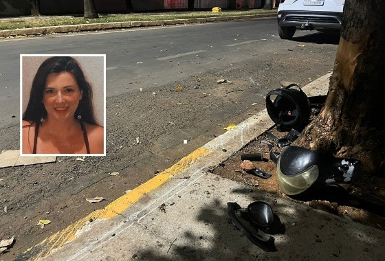A motociclista não resistiu aos ferimentos e morreu no hospital 
