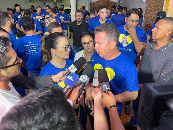 Governador Mauro Mendes (União) aproveitou para agradecer pelos votos recebidos pela população.
