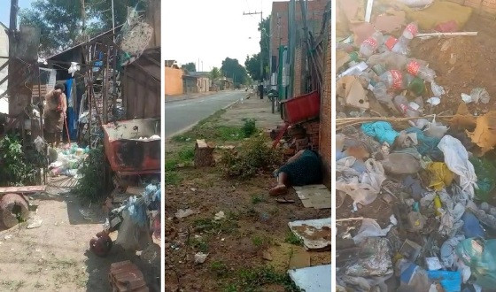 Mulher vive em casa em meio ao lixo e cheiro prejudica vizinhos
