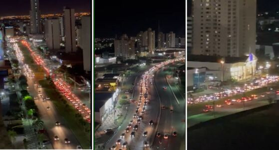 Manifestantes tomaram conta das principais vias da cidade.