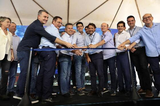 Cerimônia de lançamento das obras da primeira Ferrovia Estadual em Rondonópolis