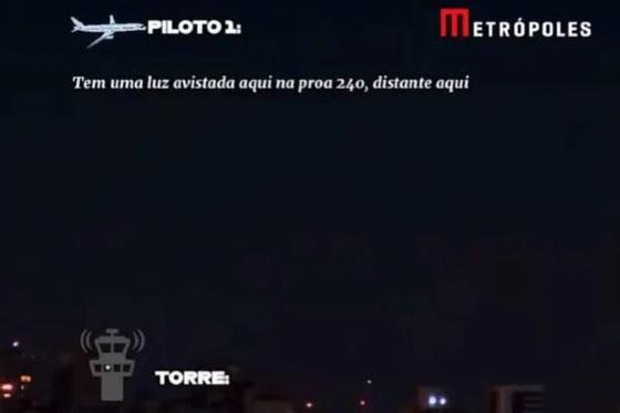 Em menos de um minuto, pilotos de quatro aeronaves relatam luzes no céu de Porto Alegre na noite de terça-feira (8/11).