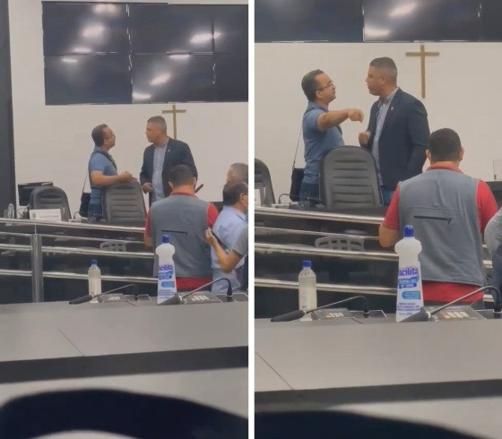 Discussão foi entre os vereadores Luiz Fernando (Republicanos) e Marcrean Santos (PP).