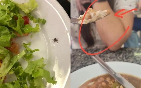 Alunos mostram carrapato e cabelo em comida no Hospital das Clínicas