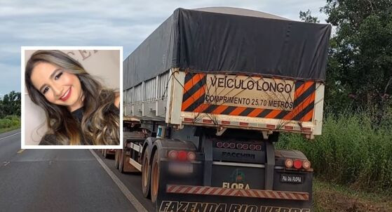 Estudante de direito foi atropelada por carreta.