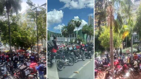 A manifestação reivindica melhorias nas ruas da Capital
