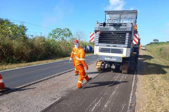 Recuperação funcional da BR 163 em Nova Mutum.