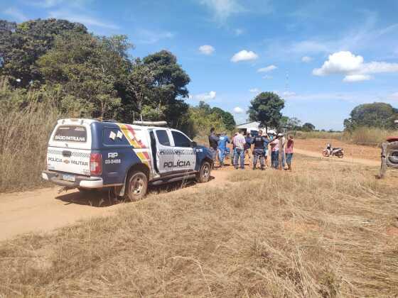 No local os policiais encontraram indícios da demarcação iniciada