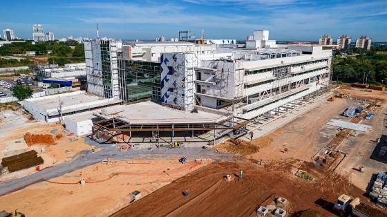 Hospital Central está com 92% das obras concluídas