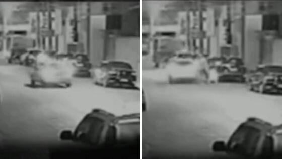 Um dos criminosos foi detido, já outro fugiu do local após ter a tornozeleira eletrônica arrancada no momento do atropelamento