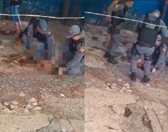 Policiais militares chegaram a fazer manobras de reanimação no menino