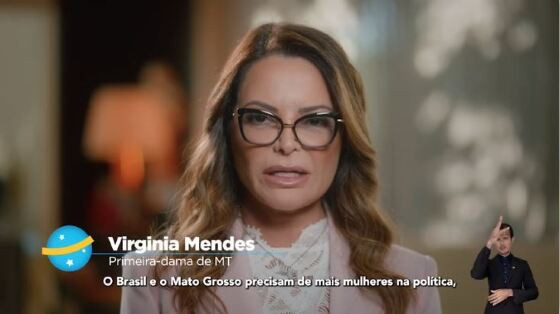 Na propaganda, Virginia ressalta a participação das mulheres na política.
