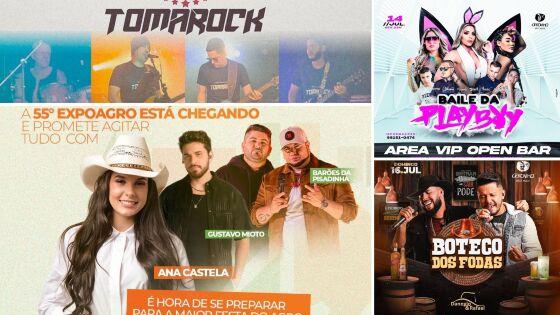 Com sertajo, rock, piseiro e funk o fim de semana de ser agitado
