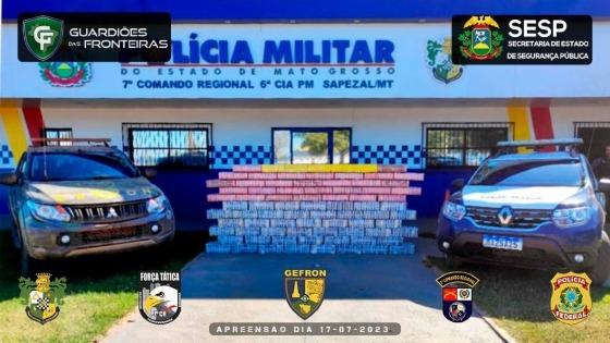 Gefron apreendeu 871 kg de cocaína foram apreendidas e um bandido foi morto