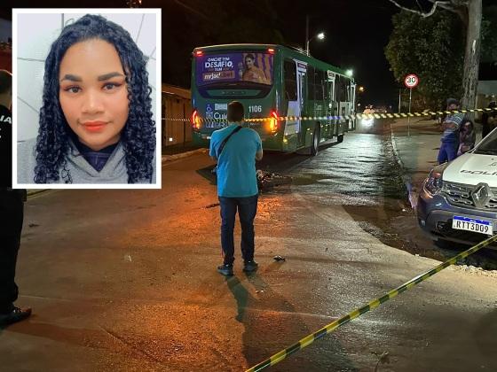 Thaís Larissa foi atropelada por ônibus, em Cuiabá