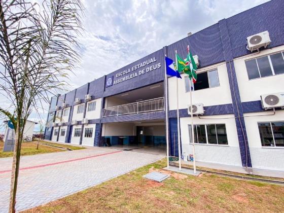 Bandido pulou muro da Escola Estadual Assembleia de Deus, em Barra do Bugres.