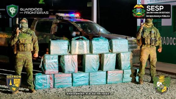 Cocaína foi apreendida pelo Gefron
