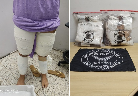 Droga estava escondida no corpo das mulheres