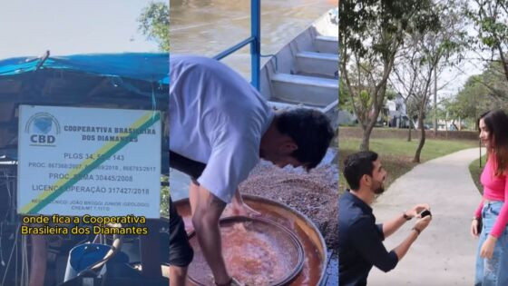 Christian Balian garimpou o diamante em uma cooperativa no estado de Mato Grosso
