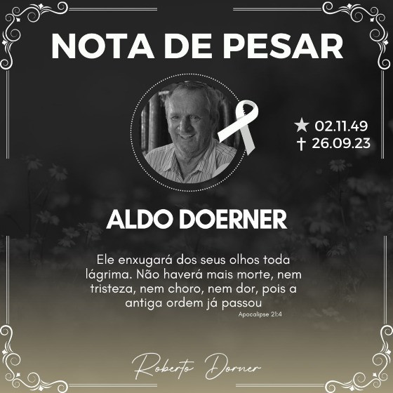 Aldo Doerner morreu nesta terça-feira