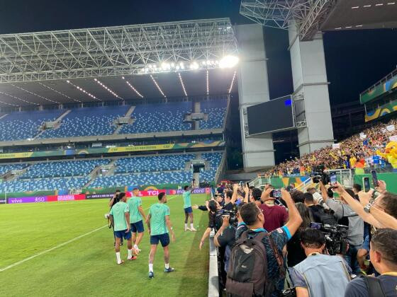 SELEÇÃO BRASILEIRA TREINO NA ARENA PANTANAL